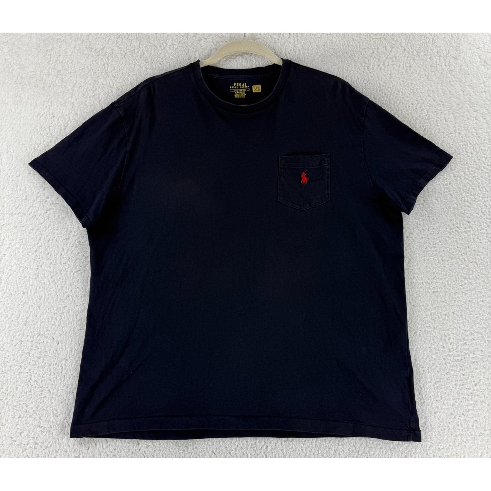 Polo Ralph Lauren T-Shirt Men Large Navy Blue Classic Fit Short Sleeve Crew Neck